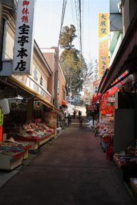 Souvenir shops near the shrine